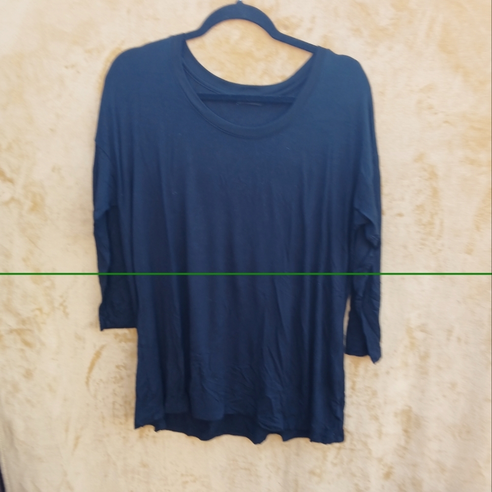 H by Halston Deep Blue Long Sleeve Top